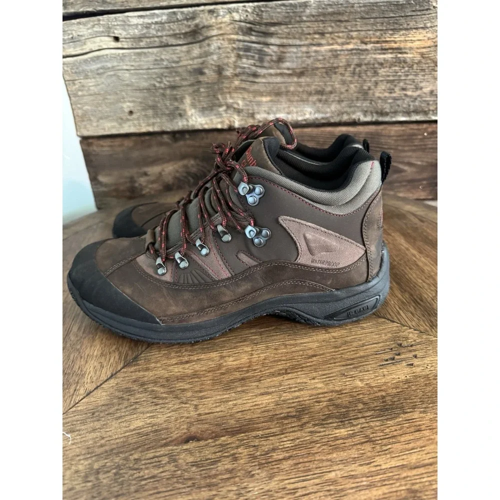 Dunham Boots Mens Cloud Waterproof Trail Hiking Ankle Boot Browns Leather Sz 10